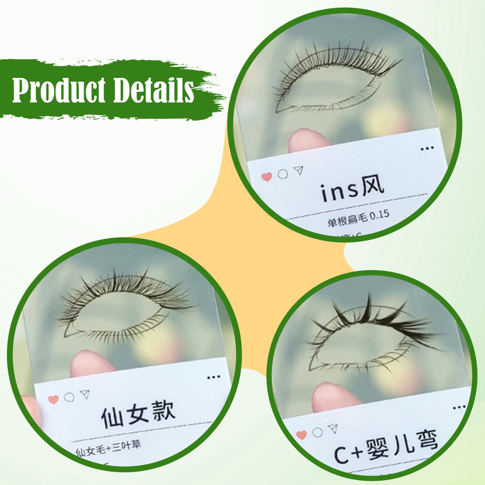 Women Accessories Store - 14 cartes d'effet cils pour extensions