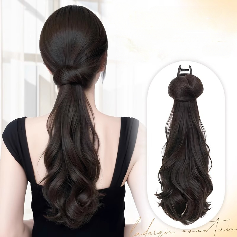 Hair Claw Clip Set - Perruque synthétique Body Wave superposée, queue