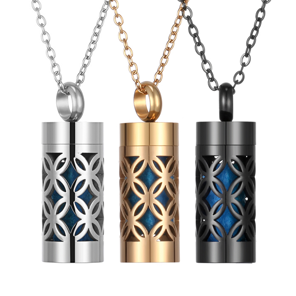 Women'S Essential Accessories - Collier diffuseur d'aromathérapie en acier inoxydable,