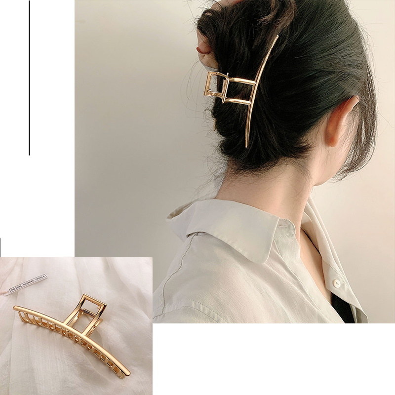 Pince à cheveux en métal doré  - Hair Claw Clip Set avis et prix