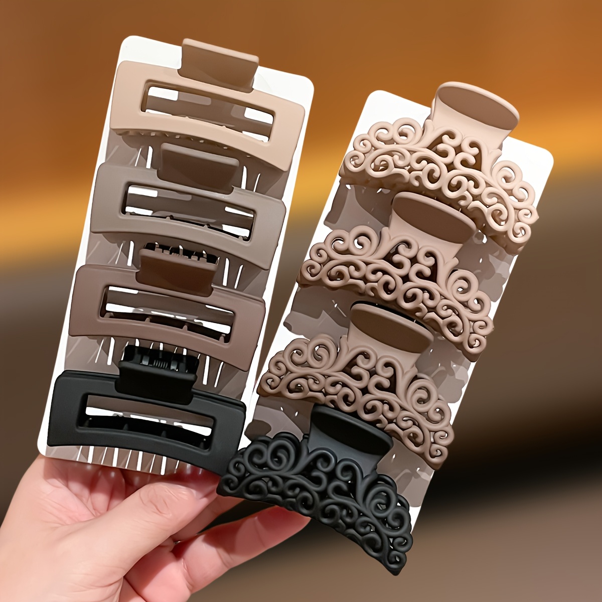 8 pinces à cheveux carrées à m - Hair Claw Clip Set avis et prix