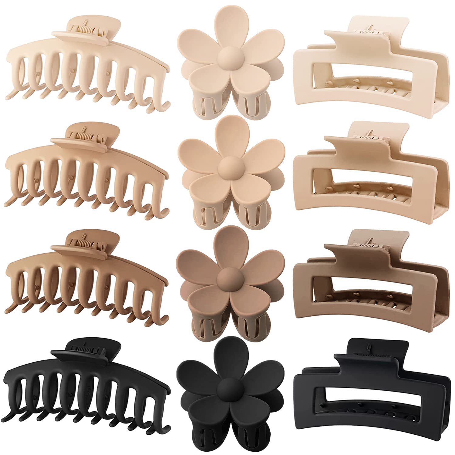 Ensemble de 12 pinces à cheveu - Hair Claw Clip Set avis et prix