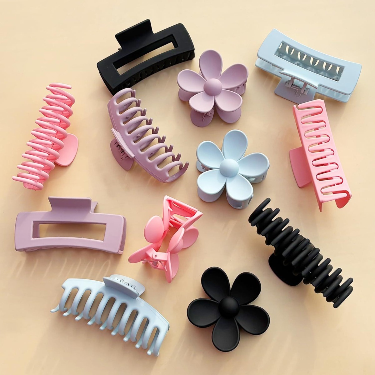 Ensemble de 12 pinces à cheveu - Hair Claw Clip Set avis et prix
