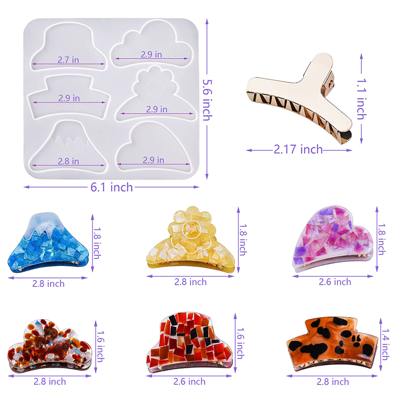 Pinces à cheveux en résine de  - Hair Claw Clip Set avis et prix